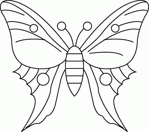 Plansa de colorat cu Fluturi 81 80
